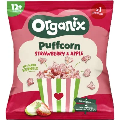 Sample Organix Puffcorn Strawberry & Apple