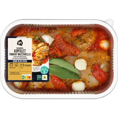 AH Ovenschotel kipfilet tomaat mozzarella