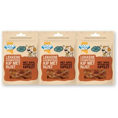 Good boy Lekkere kauwsticks kip met rijst 3-pack