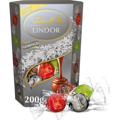 Lindt Lindor gemengde chocolade bonbons zilver