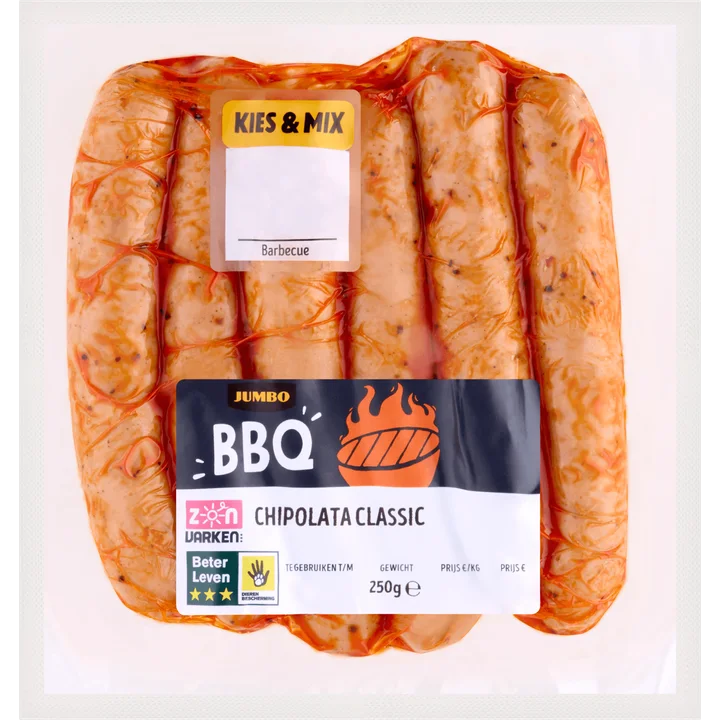 Jumbo BBQ Chipolata Classic 250 g