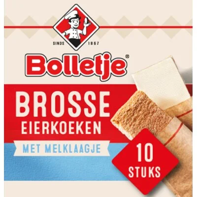 Bolletje Brosse Eierkoeken met Melklaagje 10 Stuks 155 g