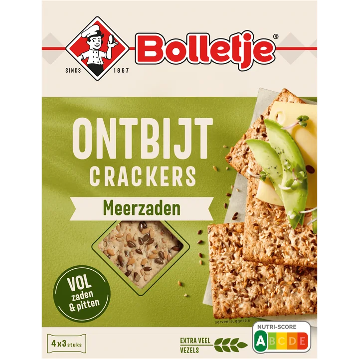 Bolletje Ontbijt Crackers Meerzaden 4 x 3 Stuks 270 g