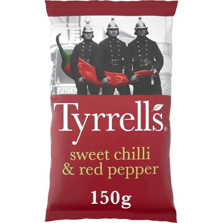 Tyrrells Sweet Chilli & Red Pepper Chips 150 g