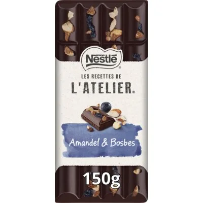 L'Atelier Pure chocoladereep amandel & bosbes