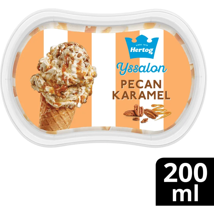 Hertog IJssalon Mini IJs Pecan-Karamel Vanille 200 ml