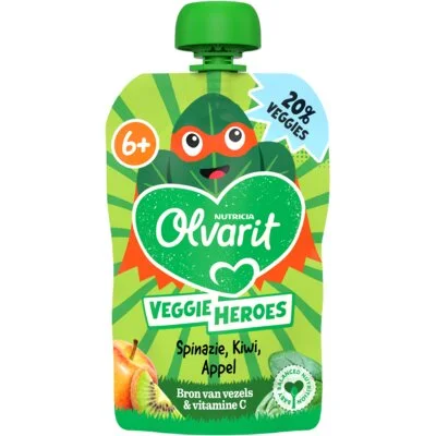 Olvarit Knijpfruit spinazie kiwi appel 6m+