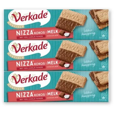 Verkade Nizza kokos melk chocolade 3-pack