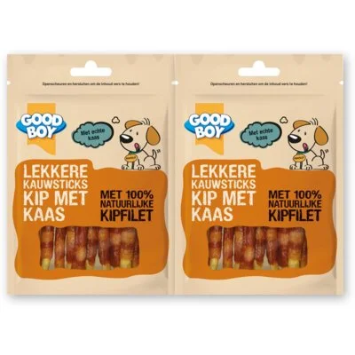 Good boy Lekkere kauwsticks kip met kaas 2-pack