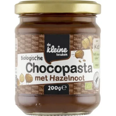 De Kleine Keuken Biologische chocopasta hazelnoot kids
