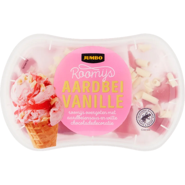 Jumbo Roomijs Aardbei Vanille 100 g