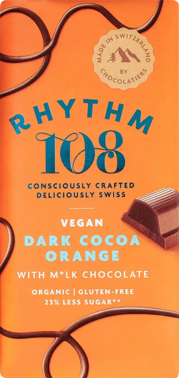 Vegan chocolade dark cocoa orange