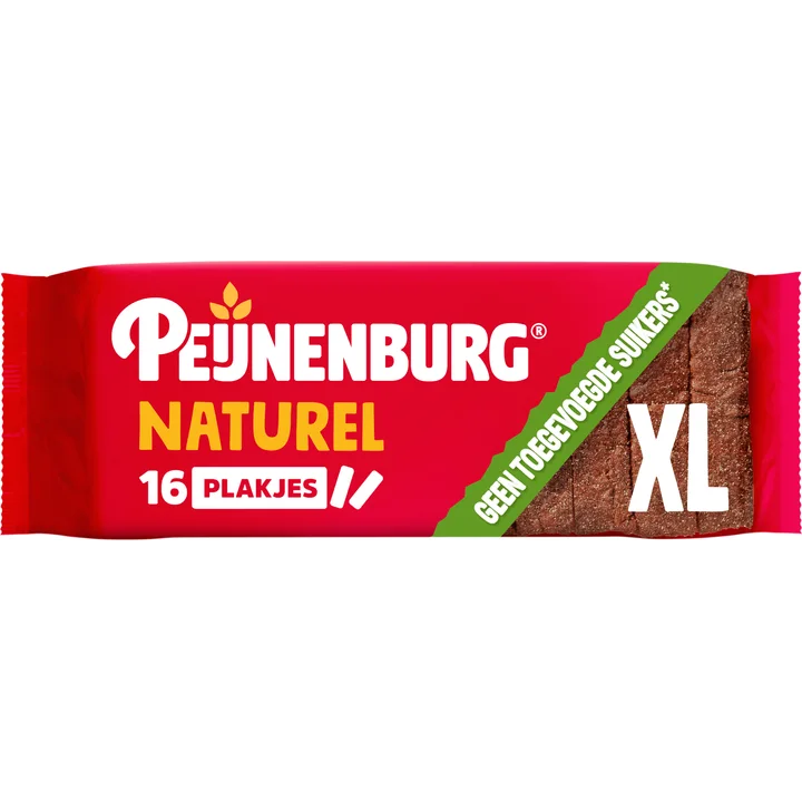 Peijnenburg ontbijtkoek naturel zonder toegevoegde suikers gesneden 16 plakjes