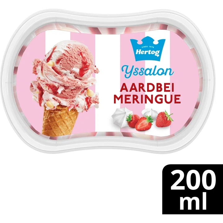 Hertog IJssalon Mini IJs Aardbeien Meringue 200 ml