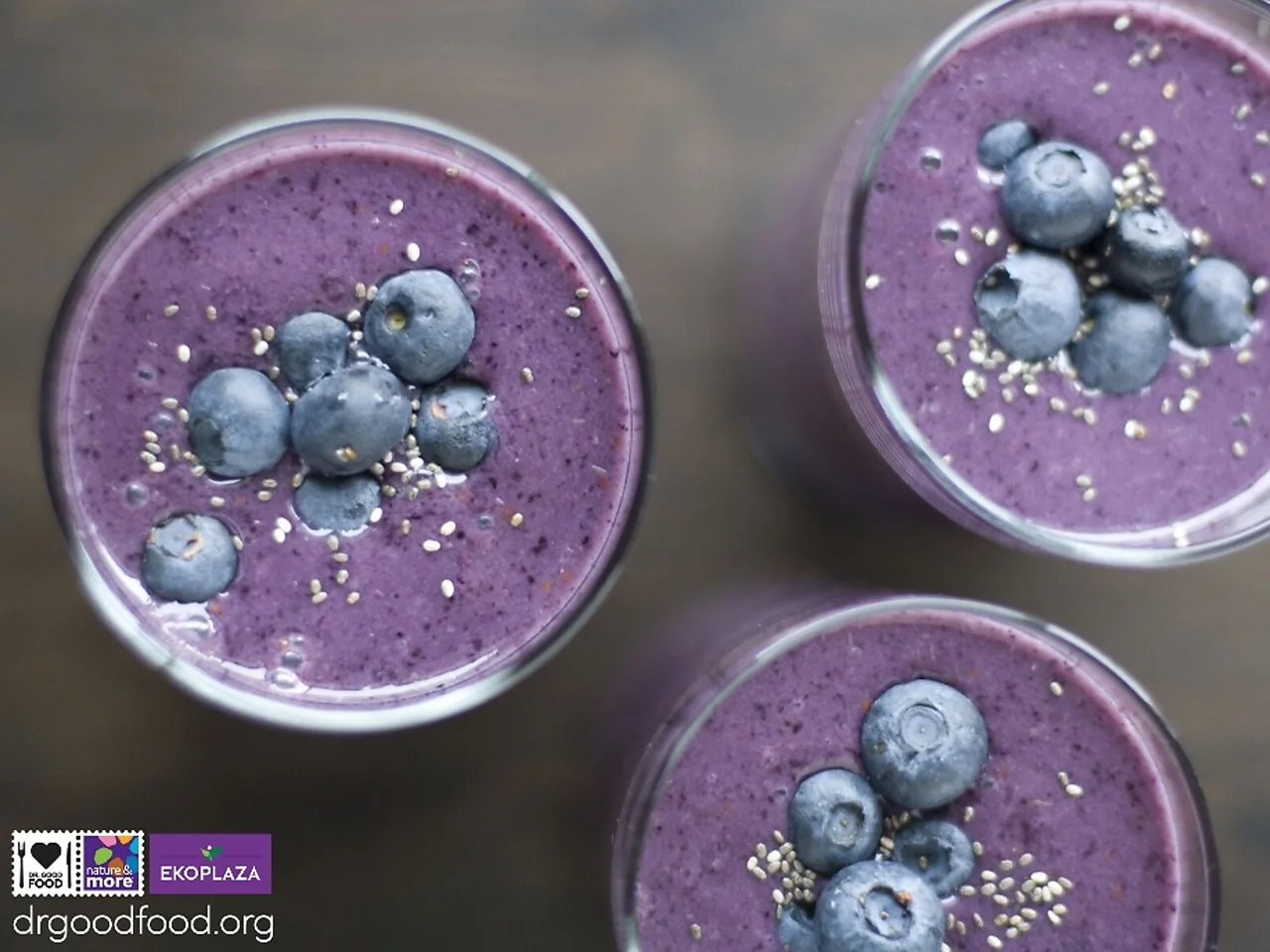 Blauwe bessen smoothie