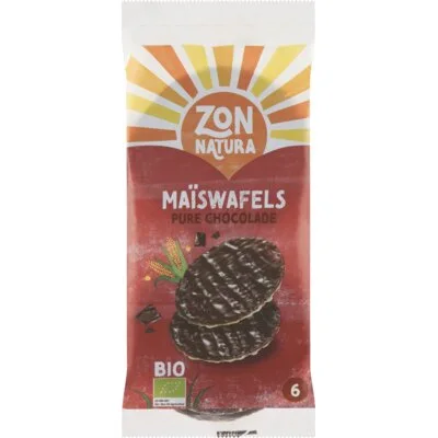 Zonnatura Maiswafel chocolade puur