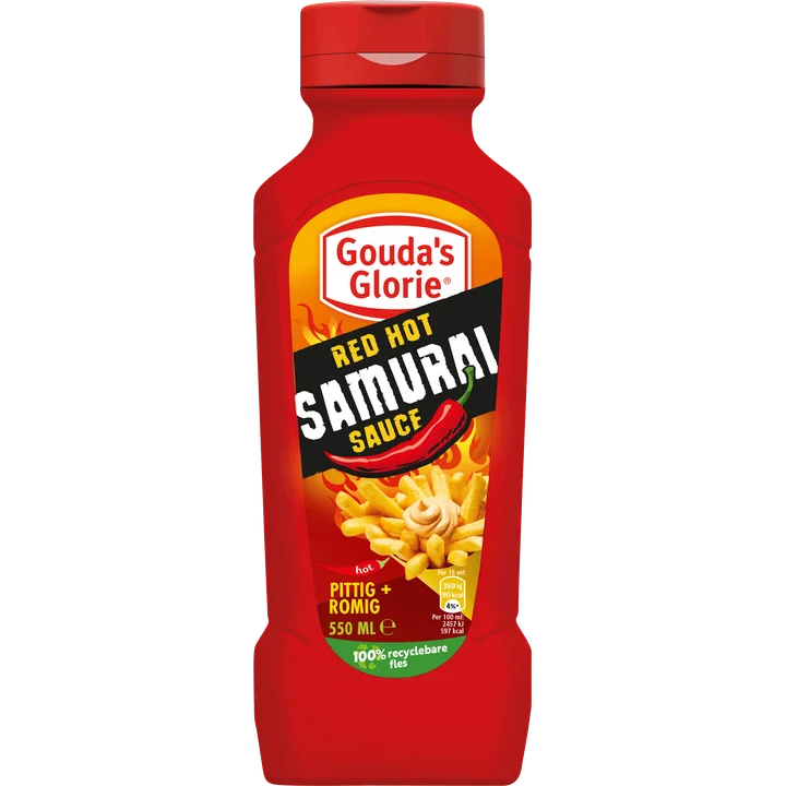 Gouda's Glorie Red Hot Samurai Sauce 550 ml