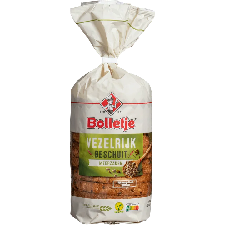 Bolletje Vezelrijk Beschuit Meerzaden 10 Stuks