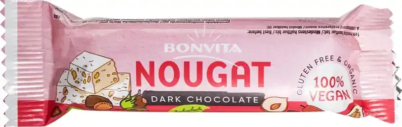Dark chocolate nougat bar