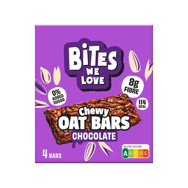 BitesWeLove Bwl Chewy Oat Bar Chocolate 4 stuks