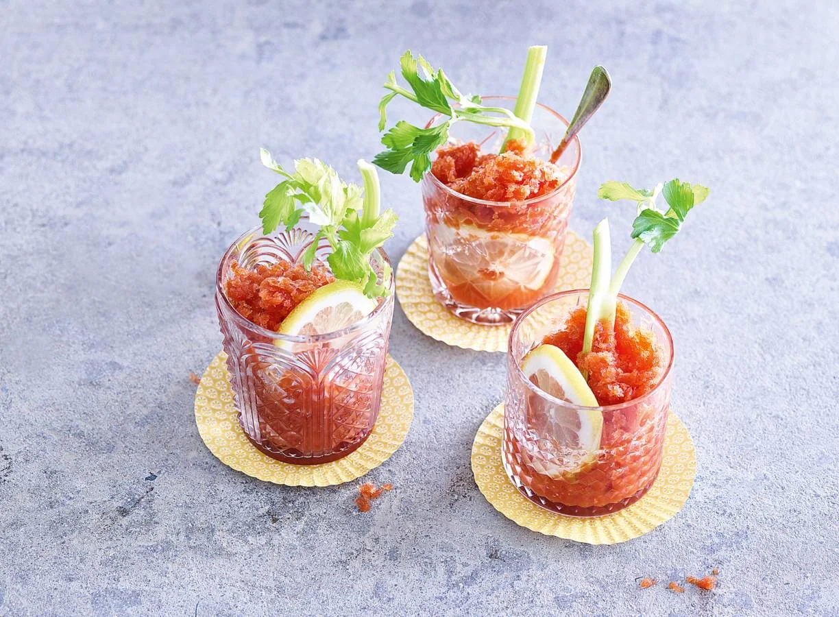 Bloody mary granita