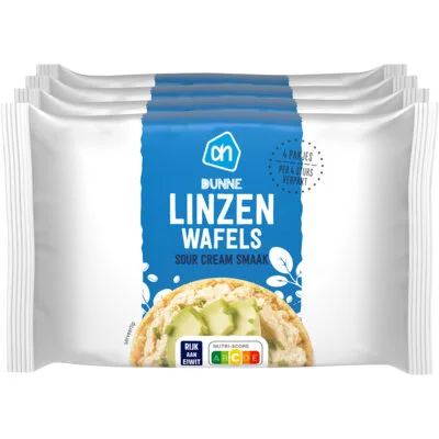 AH Dunne linzenwafels sourcream smaak 4pack