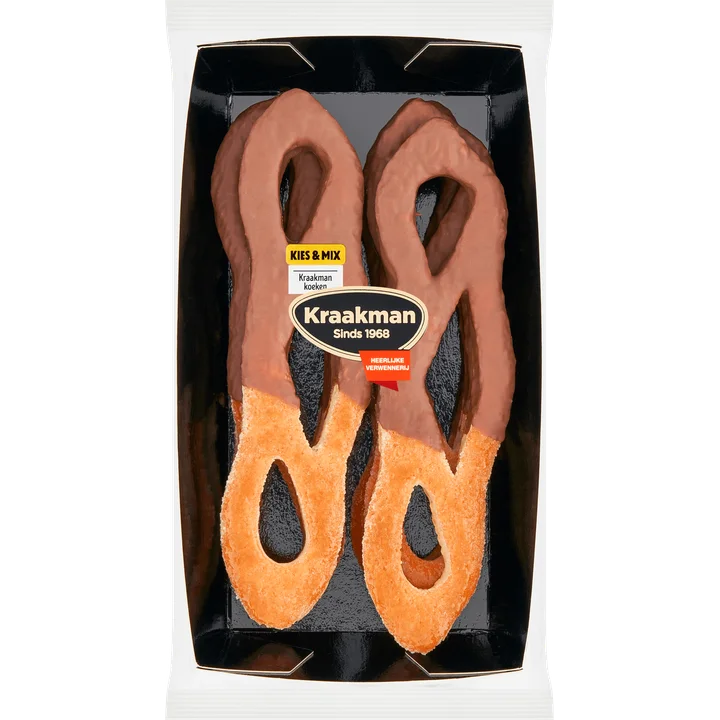 Kraakman Reuze Roomboter Chocolade Krakelingen 190 g