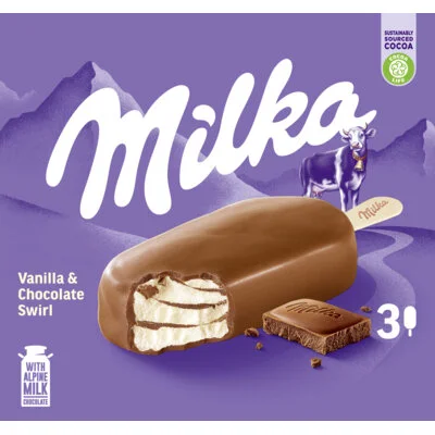 Milka Vanilla & chocolate swirl