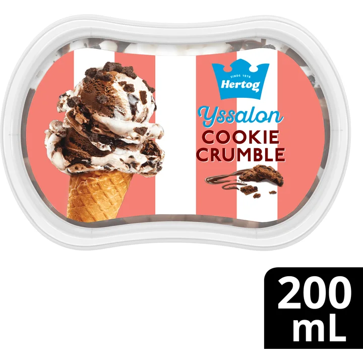 Hertog IJssalon Mini IJs Cookie Crumble 200 ml
