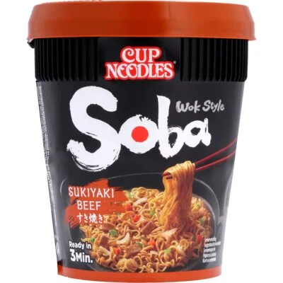 Nissin Soba cup noodles sukiyaki beef