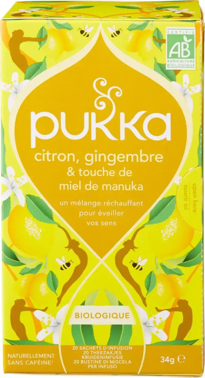 Kruidenthee lemon, ginger & manuka honey