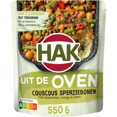 Hak Uit de oven couscous sperziebonen