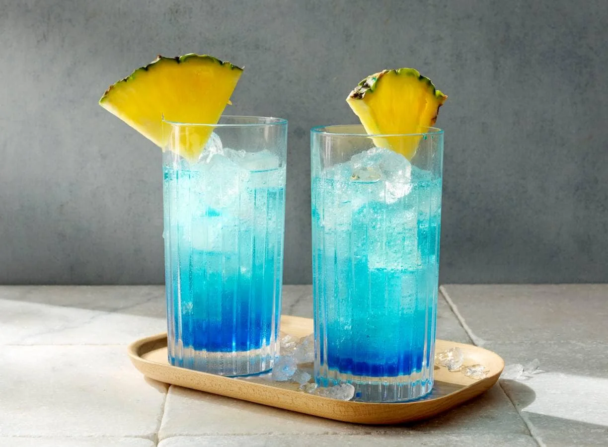 Blue lagoon cocktail