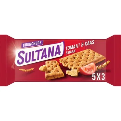 Sultana Crunchers tomaat & kaas