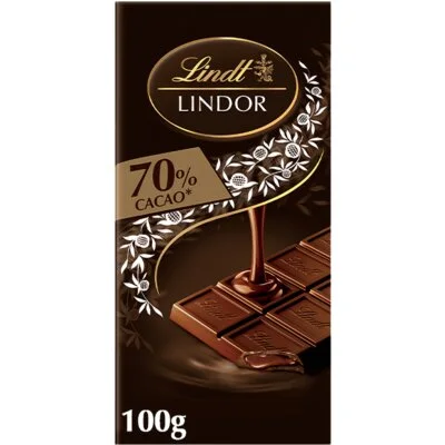 Lindt Lindor reep 70% pure chocolade