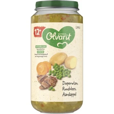 Olvarit 12+ mnd doperwten rundvlees aardappel