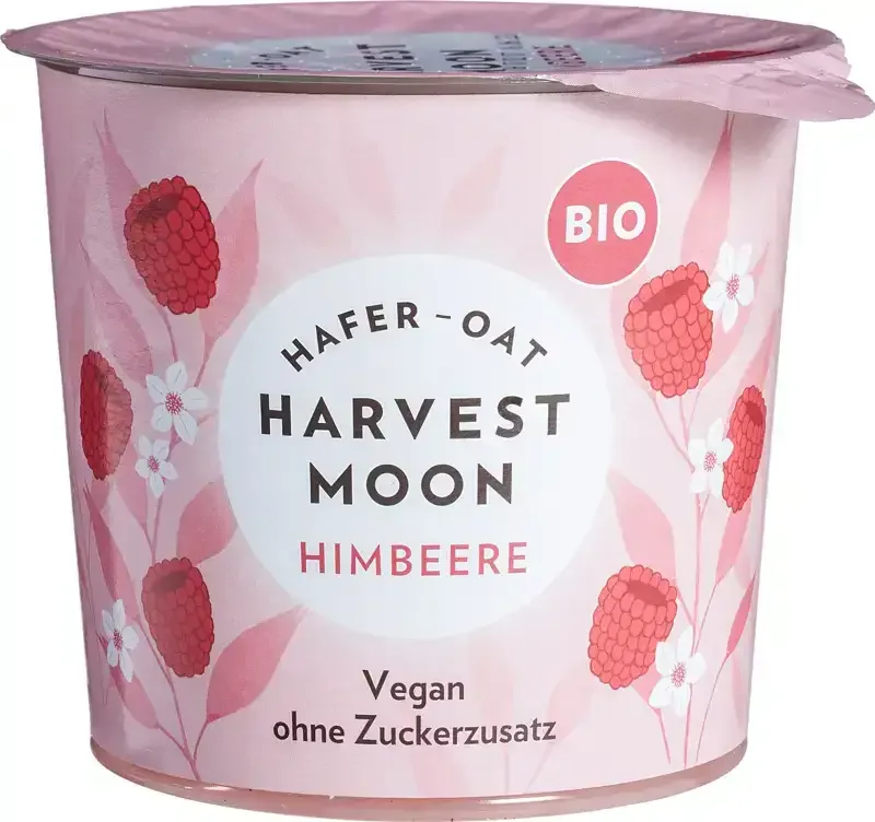 Plantaardige variatie op yoghurt haver - framboos