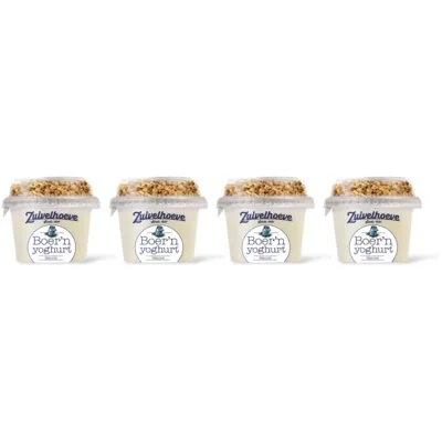 Zuivelhoeve Boer'n yoghurt naturel & muesli 4-pack