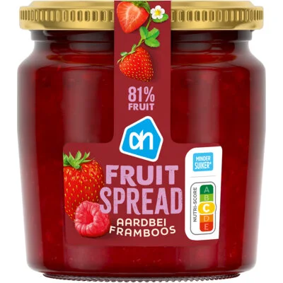 AH Fruitspread aardbei framboos