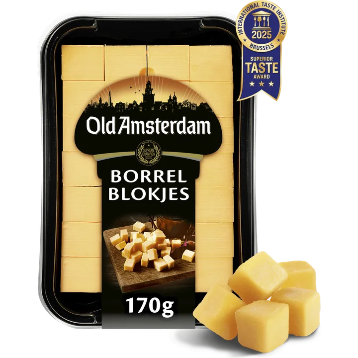 Old Amsterdam Original 48+ Voorgesneden Borrelblokjes 170 g