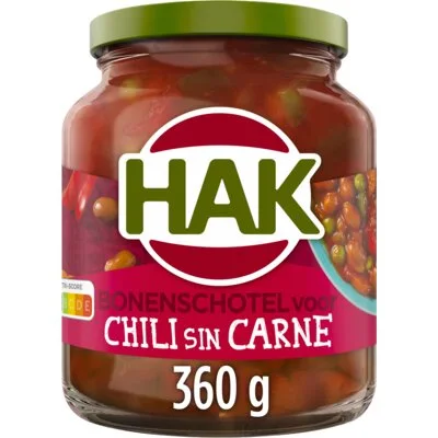 Hak Bonenschotel voor Chili sin Carne 360 g