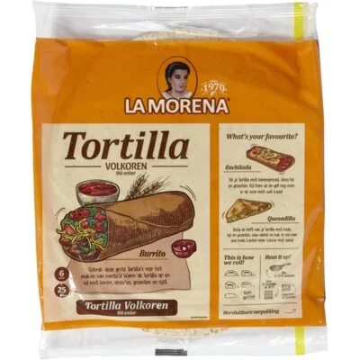 La Morena Volkoren tortilla wraps large