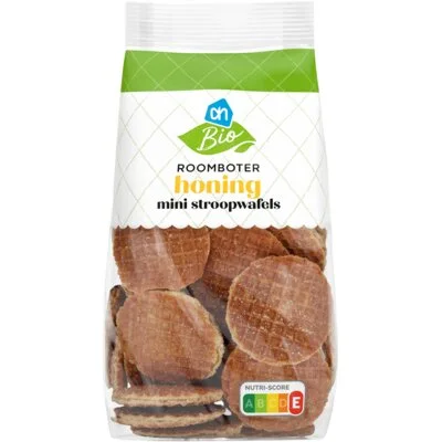 AH Biologisch Roomboter honing mini stroopwafels