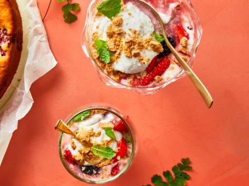 Aardbeien & vlierbloesem trifle