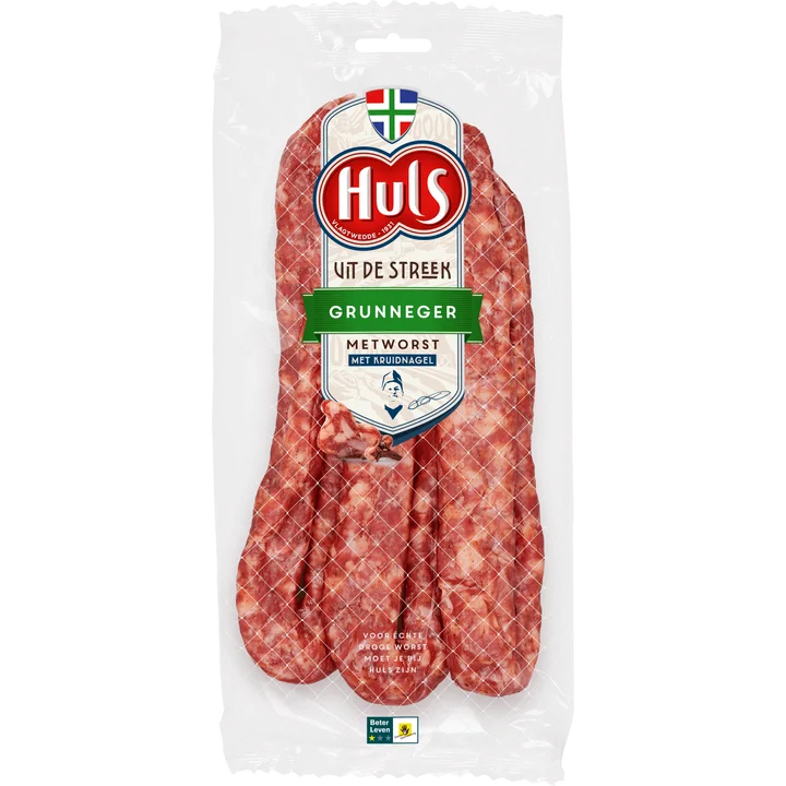 Huls Grunneger Metworst met Kruidnagel 3 x 150 g