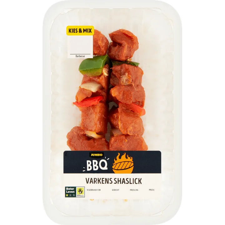 Jumbo BBQ Varkens Shaslick 200 g