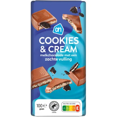 AH Cookies cream melkchocolade