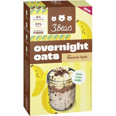 3Bears Overnight oats banana split