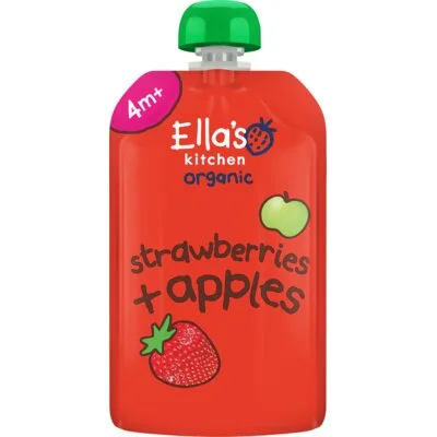 Ella's kitchen Knijpfruit strawberries + apples 4m+