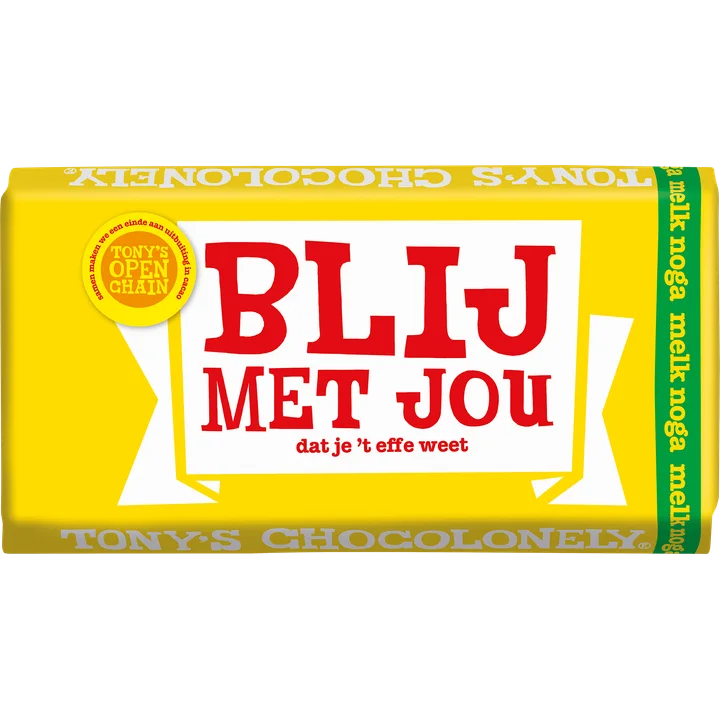 Tony's Chocolonely Melkchocolade reep Noga - Blij met jou!